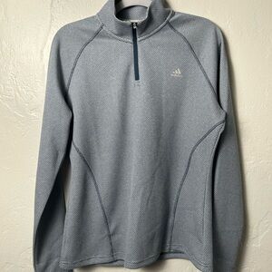 Adidas Women 1/4 Zip Long Sleeve Golf Textured Pullover